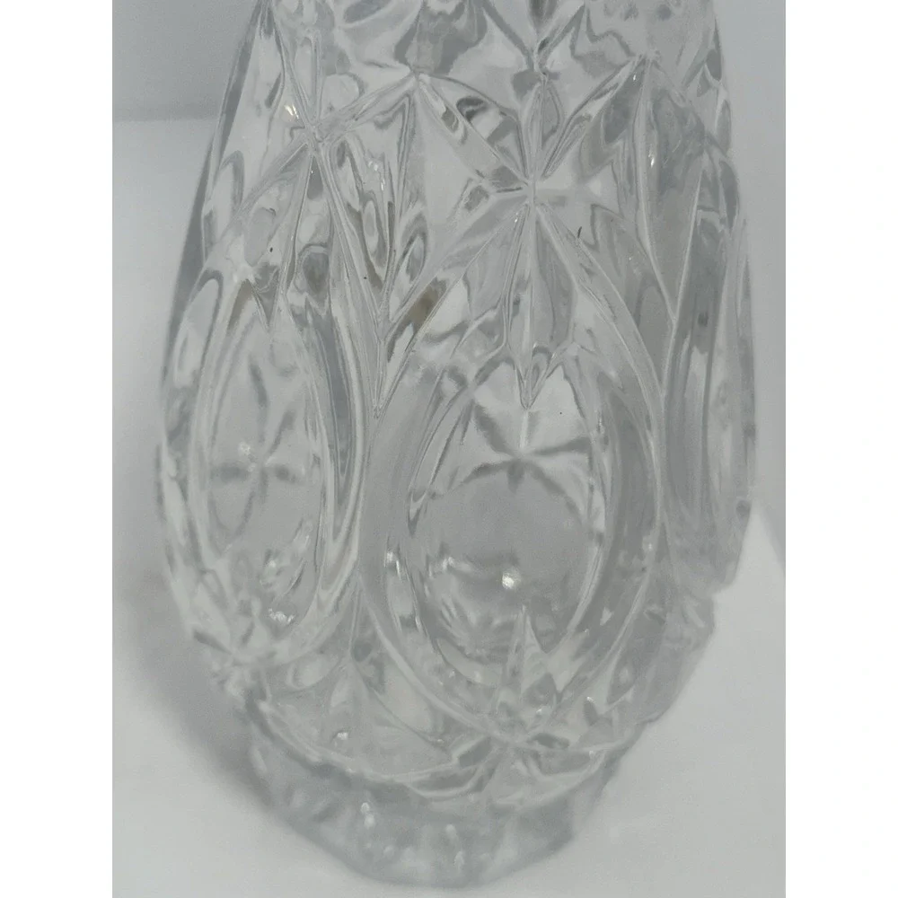 clear glass /crystal decanter with Solid Glass stopper Empty